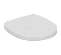 Ideal Standard - Connect Space Asiento con tapa de inodoro, Diseño envolvente, Redondo, Asiento con cierre amortiguado y opción de liberación rápida, Duroplástico, Blanco