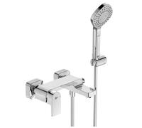 Ideal Standard Edge - Grifo de bañera de pared con accesorios de ducha, cromo A7122AA
