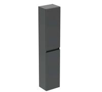 Ideal Standard Eurovit+ - Armario alto, 150x30x24 cm, 2 puertas, bisagras I/D, gris brillante R0268TI