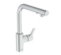 Ideal Standard Gusto - Grifo de fregadero con dispensador de jabón, cromo A7817AA