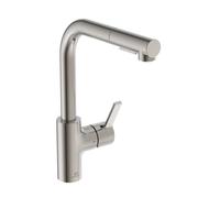 Ideal Standard Gusto - Grifo de fregadero con ducha extraíble, acero BD420GN