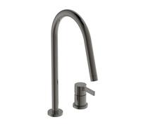 Ideal Standard Gusto - Grifo de fregadero, instalación de 2 orificios, Gris magnético BD422A5
