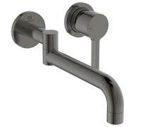 Ideal Standard Gusto - Grifo de fregadero empotrado, instalación de 2 orificios, Gris magnético BD426A5
