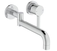 Ideal Standard - Gusto Monomando empotrado para cocina, 246 mm saliente del caño, con cartucho FirmaFlow, caño giratorio de 120°, aireador oculto, Montaje en pared, Cromo