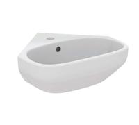 Ideal Standard i.Life A - Lavamanos angular, 45x41 cm, orificio para grifo, con rebosadero, blanco T471101
