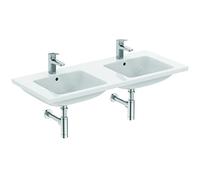 Ideal Standard i.Life B - Lavabo doble 121x52 cm, con rebosadero, con 2 orificios para grifo, blanco T460201