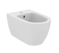 Ideal Standard i.Life O - Bidé suspendido, con rebosadero, orificio para grifería, blanco T568101