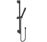 Ideal Standard Idealrain - Conjunto de ducha, barra y flexo, negro seda A7616XG