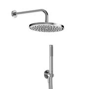 Ideal Standard - Idealrain, Kit de ducha redondo de 5 piezas, juego de accesorios de ducha para baño, cromado