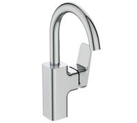 Ideal Standard - Mezclador monomando lavabo con boca de salida alta y sin varilla de control de desagüe y desagüe