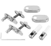 Ideal Standard - Multi Suites, Juego de bisagras para asiento de inodoro delgado serie 21 de acero inoxidable, TV109AA, cromado