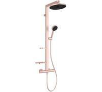 Ideal Standard Sistema de ducha Ceratherm Alu+, múltiples funciones de ducha, función termostática, ahorro de agua y energía, elementos centrales de aluminio, acabado rosa