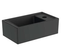 Ideal Standard Tempo - Lavamanos 37x21 cm, sin rebosadero, orificio para grifo a la derecha, negro E2112V3
