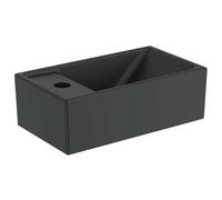 Ideal Standard Tempo - Lavamanos 37x21 cm, sin rebosadero, orificio para grifo a la izquierda, negro E2113V3