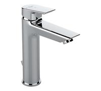 Ideal Standard Tesi - Grifo de lavabo Grande con desagüe, BlueStart, cromo A6564AA