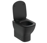 Ideal Standard Tesi - Inodoro de pie con asiento Soft-Close, desagüe inferior, AquaBlade, negro T3536V3