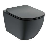 Ideal Standard Tesi taza de inodoro con asiento de cierre suave suspendido sin reborde negro T3546V3