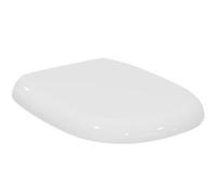 Ideal Standard Tesi Tapa WC, forma redondeada, Asiento de inodoro duradero, incluye juego de bisagras para un fácil montaje, duroplástico resistente - Blanco (365x440x60 mm)