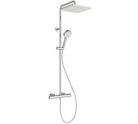 Ideal Standard Tiro, sistema de ducha, set de bajo consumo con termostato, mango con 2 modos de chorro (Rain y SilkRain) - Cromo (315 x 510,5 x 1117 mm)