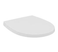 Ideal Standard Tirso Asiento de inodoro universal con mecanismo de cierre suave, Asiento de inodoro extraíble de forma ovalada para una fácil limpieza, Antibacteriano - Blanco (365x425 mm)