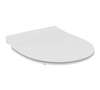 Ideal Standard Tirso Asiento de inodoro universal con mecanismo de cierre suave, Asiento de inodoro extraíble de forma ovalada para una fácil limpieza, Antibacteriano - Blanco (365x425 mm)