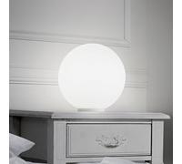 Ideallux Lámpara de mesa Ideal Lux Mapa, Ø 40 cm, cristal opalino, esfera, E27