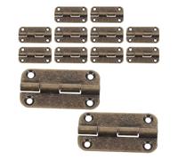 IDEANATEGRATE 12 Piezas Bisagras Metálicas Antiguas para Caja de Madera con Esquinas Redondeadas Bisagras Vintage para Puertas de Armarios y Herrajes Artesanales para Muebles