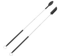IDEANATEGRATE 1juego Mini Espátulas de Silicona con Mango Telescópico Extensible Raspador Multiusos para Mantequilla Accesorios de Cocina Compactos y Portátiles para Repostería y Uso Diario