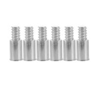 IDEANATEGRATE 6piezas Conectores Roscados Metálicos para Mango de Escoba y Fregona Puntas de Extensión Resistentes y Compatibles con Varillas de Limpieza Extensibles Accesorio para Hogar
