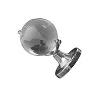 IDEANATEGRATE Adorno de Globo Terráqueo de Escritorio Mini, Decoración Creativa Transparente, Esfera Giratoria para Fiesta de Bodas, Obsequio para Decoración de Hogar y Oficina, Accesorio