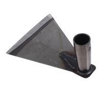 IDEANATEGRATE Azada de Mano para Jardín y Césped Triangular de Acero Manganeso, Herramienta Multiusos para Desherbar y Preparar Suelo en Plantación y Jardín