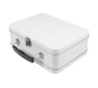 IDEANATEGRATE Fiambrera Bento Metálica de Hierro con Cierre y Tapa Abatible, Recipiente Portátil para Alimentos con Diseño Retro Vintage, Adecuado para Picnic y Escuela