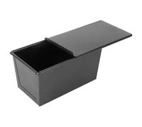 IDEANATEGRATE Molde Negro de Hierro con Revestimiento Antiadherente con Tapa Deslizante y Excelente Conducción Térmica para Pan para Hornear en Casa