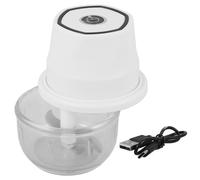 IDEANATEGRATE Picadora de Ajo Eléctrica Portátil de 250ml Carga Usb, Procesador Pequeño de Alimentos Cuerpo de Pp y Vidrio, Adecuado para Cocina Rápida y Fácil Mantenimiento