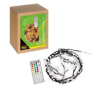 Idena 30522 - Ramitas LED, luces de hadas con 120 LED RGB en 16 colores de luz, decoración de exterior e interior, aprox. 2 m de tamaño, 3 modos de temporizador y 7 funciones de luz
