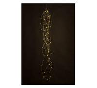 Idena 31352 - Cadena de luces LED en cascada con 125 LED en blanco cálido, con función de temporizador de 6 horas, funciona con pilas, para fiestas, navidad, decoración, bodas, como luz de ambiente
