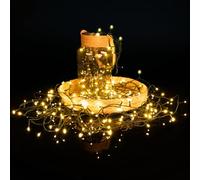 Idena 31805 - Luces de Hadas LED con 200 LED en Blanco Ultra cálido, para Exterior e Interior, comprobadas por TÜV y GS, Temporizador de 8 Horas, 29,9 m de Largo, decoración de Fiestas y navideña
