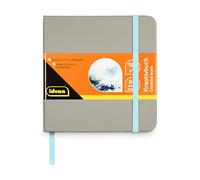 Idena 60074 - Papel para acuarela en formato cuadrado 12,5 x 12,5 cm, libro de dibujo para acuarelas con 80 páginas en blanco de 180 g/m², para artistas, estudiantes y aficionados a la pintura