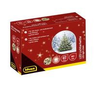 Idena 8325058 - Cadena de luces LED con 80 LEDs en blanco cálido, con función de temporizador de 8 horas y transformador, para interior y exterior, para fiestas, navidad, decoración, bodas