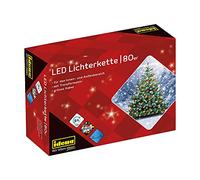 Idena Cadena de luces LED 8325059, 80 LEDs de colores, temporizador 8 h, interior/exterior