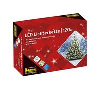 Idena 8325097 - Cadena de luces LED con 120 LEDs en blanco cálido, con función de temporizador de 8 horas y transformador, para interior y exterior, para fiestas, navidad, decoración, bodas