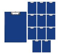Idena 90295 - Carpeta portapapeles para DIN A4, 12 unidades, formato vertical, portapapeles revestido de PVC en azul, con tapa