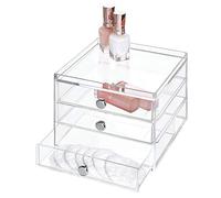 iDesign 37060EU Clarity 3 cajones apilables, estrechos y transparentes