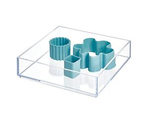 iDesign 49640 Organizador de cajones Clarity, Transparente, S, 20.3 x 20.3 cm