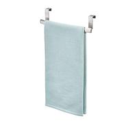 iDesign Axis Toallero curvado para paños de cocina, pequeño perchero para puerta en acero inoxidable, toallero sin taladro, plateado