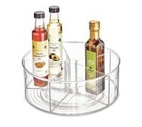 iDesign - Bandeja de plástico giratoria organizadora de plástico Reciclado para despensa, baño, Almacenamiento General y más, colección Linus, 29,21 cm, Transparente