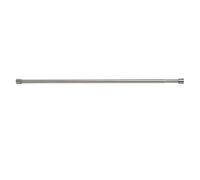 iDesign Barra para cortinas de ducha, barra telescópica extensible para instalar sin taladro, acero, plateado mate, tamaño extracorto 66 - 107 cm