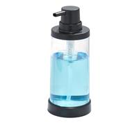 iDesign - Bomba dispensadora de jabón, 8,4 x 8,4 x 7,7, Transparente y Negro