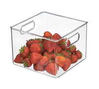 iDesign Cabinet/Kitchen Binz Caja organizadora, gran organizador de cocina de plástico, cajón para frigorífico, transparente