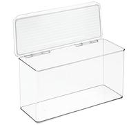 iDesign Cabinet/Kitchen Binz Cajas de almacenaje, organizadores de cocina de plástico, cajas apilables con tapa para los alimentos, transparente
